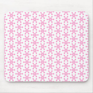 Tapis De Souris Motif étoile - rose sur blanc