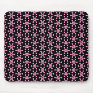 Tapis De Souris Motif étoile - rose sur noir