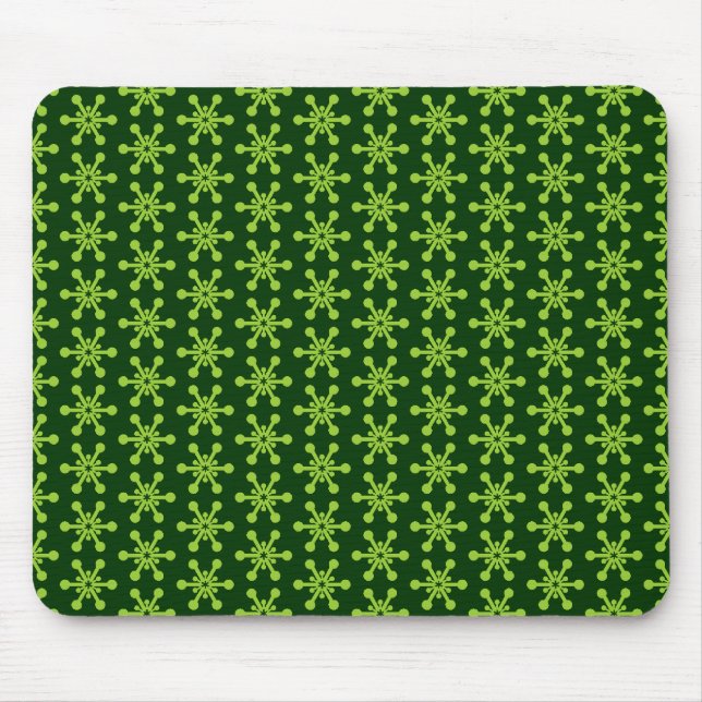 Tapis De Souris Motif étoile - Vert sur Vert foncé 003300 (Devant)