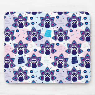Tapis De Souris motif exotique de paon de l'Inde