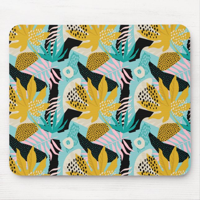Tapis De Souris Motif Feuille de la forêt tropicale tropicale (Devant)