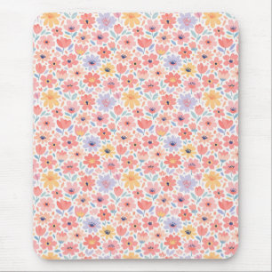 Tapis De Souris Motif floral abstrait moderne