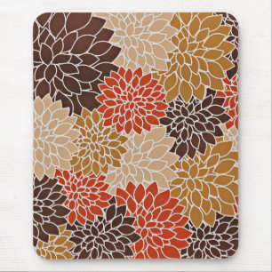 Tapis De Souris Motif floral d'automne