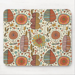 Tapis De Souris Motif floral d'été fait de feuille