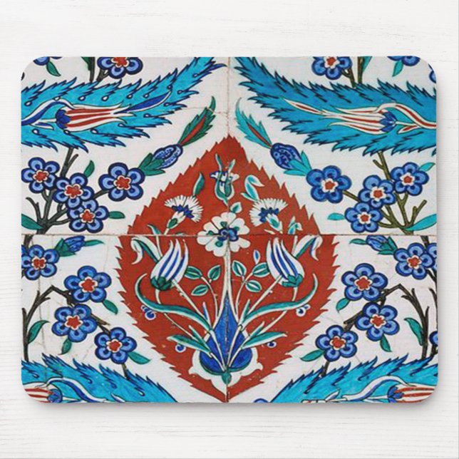 Tapis De Souris Motif floral en céramique turque (Devant)