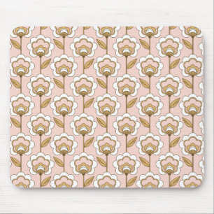 Tapis De Souris Motif floral moderne de la moitié du siècle