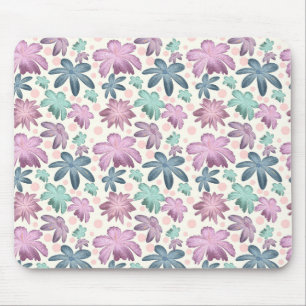 Tapis De Souris Motif floral rose aquarelle doux Papier peint