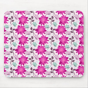 Tapis De Souris Motif floral rose vibrant   Fleurs modernes audaci
