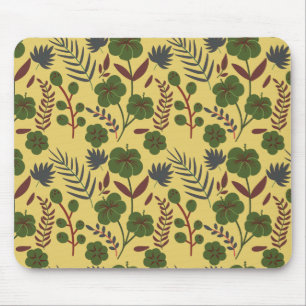 Tapis De Souris Motif floral sans couture fleurs et papillons