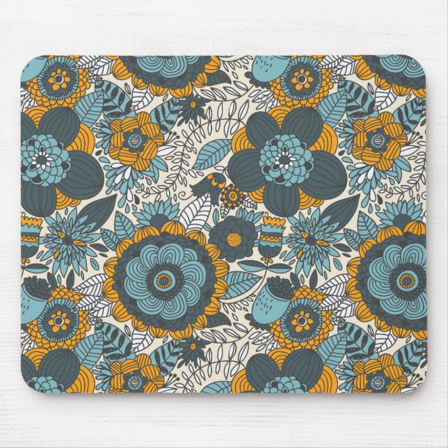 Tapis De Souris Motif floral vintage (Devant)