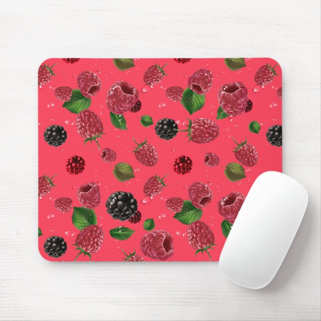 Tapis De Souris Motif framboise (Avec souris)