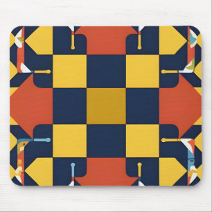 Tapis De Souris Motif Géométrique Abstrait avec Flèches