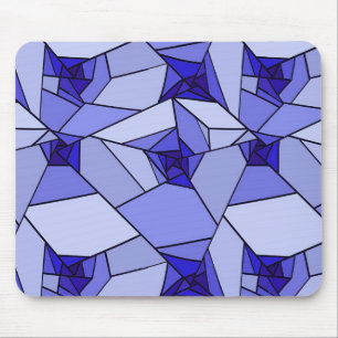 Tapis De Souris Motif géométrique abstrait bleu