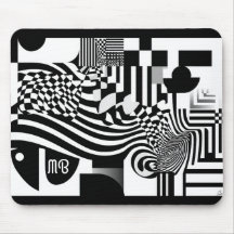 Motif géométrique abstrait moderne noir et blanc