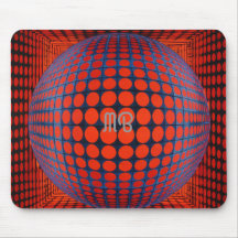 Motif géométrique abstrait moderne noir rouge bleu