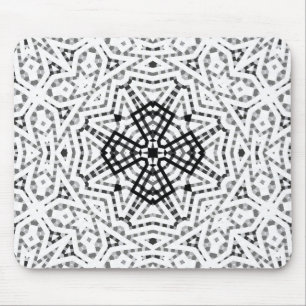 Tapis De Souris Motif géométrique blanc et noir