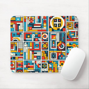 Tapis De Souris Motif Géométrique Coloré Esthétique