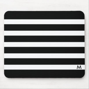 Tapis De Souris Motif géométrique des bandes noires et blanches