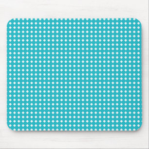 Tapis De Souris Motif géométrique simple aqua blanc - Diamants