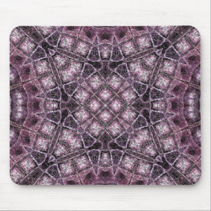 Tapis De Souris Motif géométrique violet avec symétrie complexe