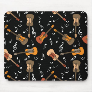 Tapis De Souris Motif Guitare Music Notes