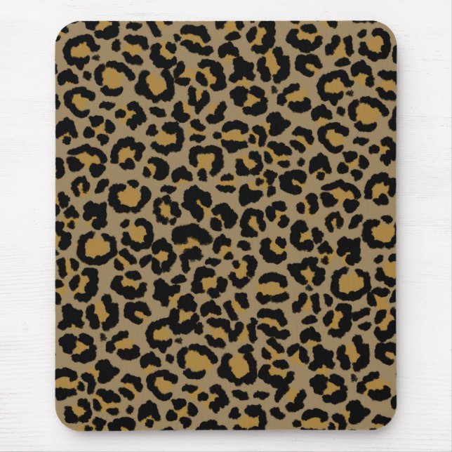 Tapis De Souris Motif léopard en naturel 2 (Devant)