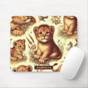 Tapis De Souris Motif Lion vintage mignon bébé