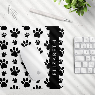 Tapis De Souris Motif mâle, Patrouilles de chien, Noir et Blanc, V