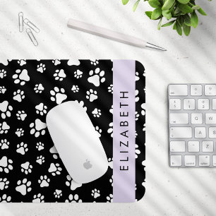 Tapis De Souris Motif mâle, Patrouilles de chien, Noir et Blanc, V