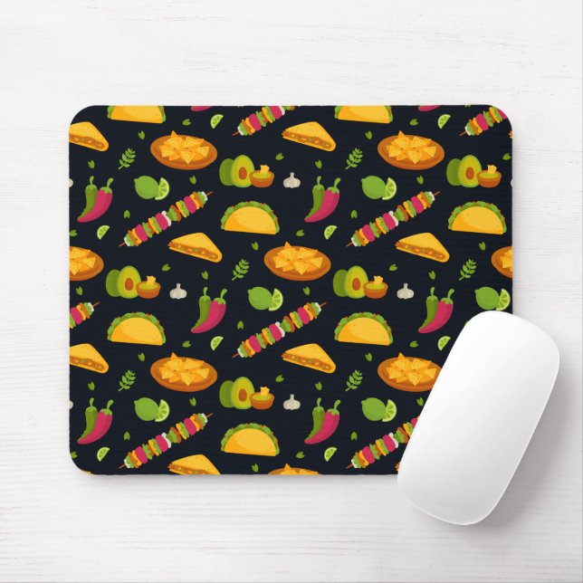 Tapis De Souris Motif mexicain mexicain mexicain Foodie mignonne é (Avec souris)