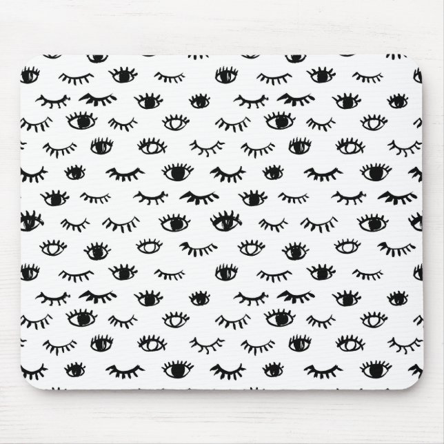 Tapis De Souris Motif mignon de cil de griffonnage (Devant)