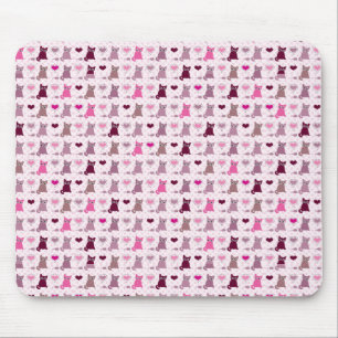 Tapis De Souris Motif mignon de filles de chaton