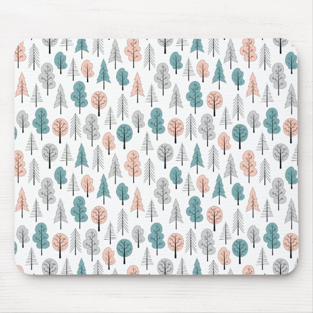 Tapis De Souris Motif mignon de forêt de griffonnage (Devant)