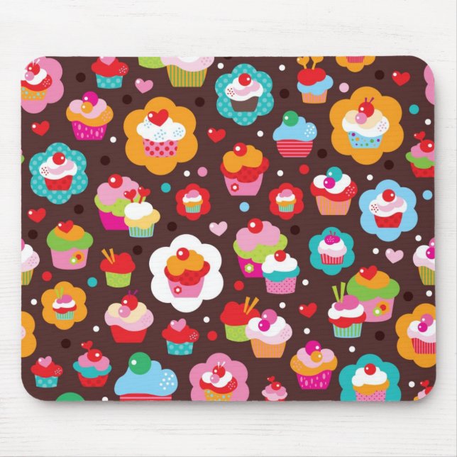 Tapis De Souris Motif mignon de gâteau de tasse (Devant)