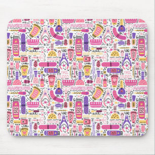 Tapis De Souris Motif mignon de manucure de griffonnage