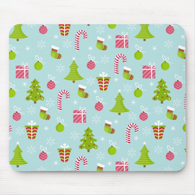 Tapis De Souris Motif mignon de vacances de Noël (Devant)