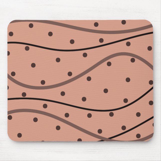 Tapis De Souris Motif Mocha Dots & Stripes (Devant)
