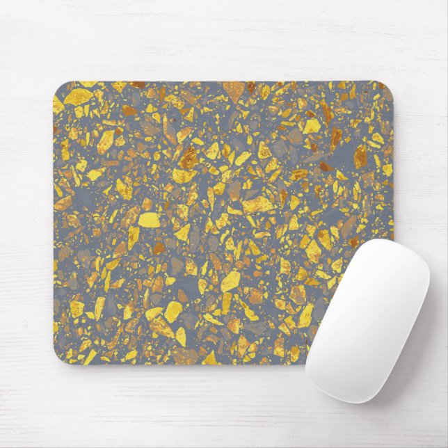 Tapis De Souris Motif moderne Gold Terrazzo (Avec souris)