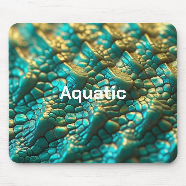 Tapis De Souris Motif Mousepad à l'échelle de serpent Turquoise (Devant)