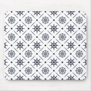 Tapis De Souris Motif nautique avec volant et boussole