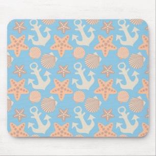 Tapis De Souris Motif nautique Pastel