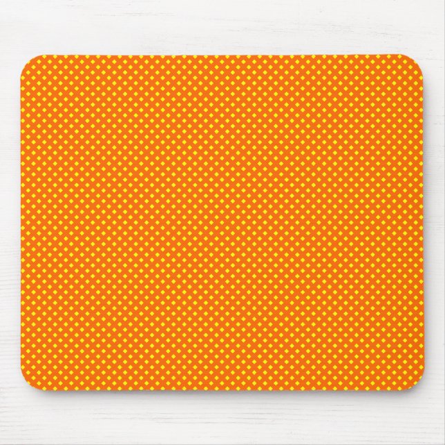 Tapis De Souris Motif net orange avec jaune (Devant)