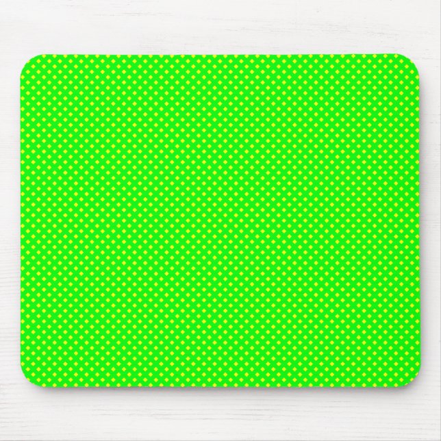 Tapis De Souris Motif net vert avec jaune (Devant)