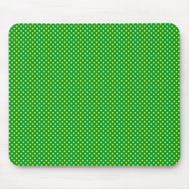 Tapis De Souris Motif net vert avec jaune (Devant)