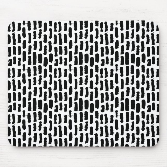 Tapis De Souris Motif noir de courses de brosse (Devant)
