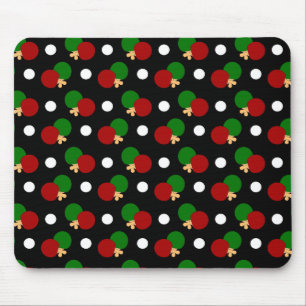 Tapis De Souris Motif noir de ping-pong