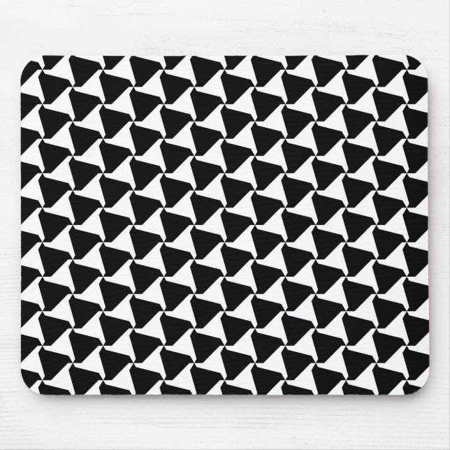 Tapis De Souris Motif noir et blanc de triade de harlequin (Devant)