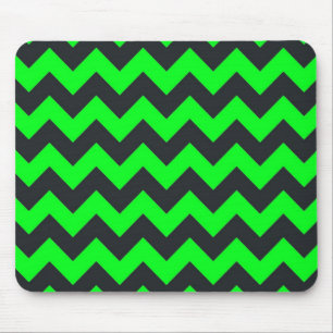 Tapis De Souris Motif noir vert au néon de chevron