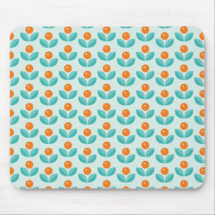 Tapis De Souris Motif orange géométrique de style scandinave