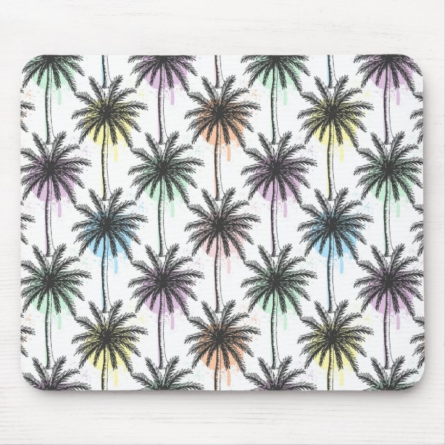 Tapis De Souris Motif Paint Drop Palm Tree (Devant)